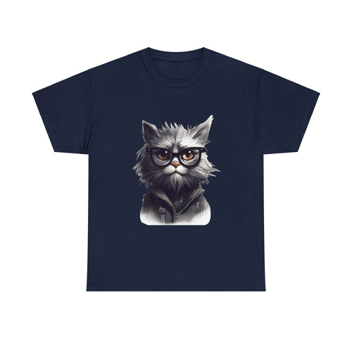 Cat Two Unisex Heavy Cotton Tee