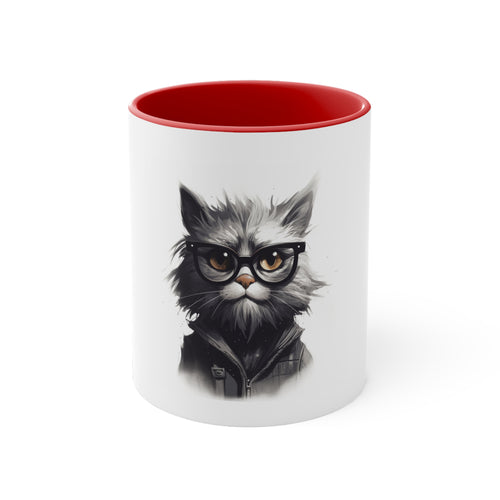Cat One Accent Coffee Mug, 11oz
